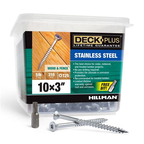 3 stainless steel screws box of 100|3 inch deck screws lowe's.